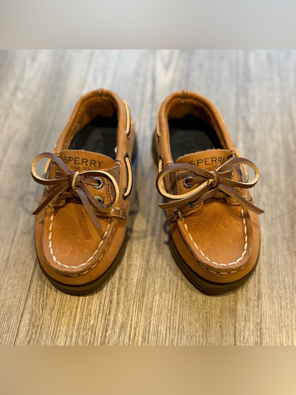 Sperry Tan Leather Boat Shoes